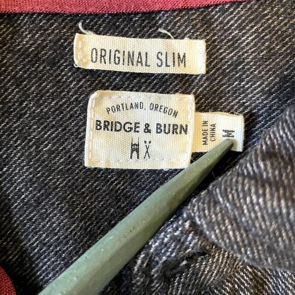 Bridge & Burn Charcoal Gray Cole Slim Fit Shirt - M - Picture 3 of 4